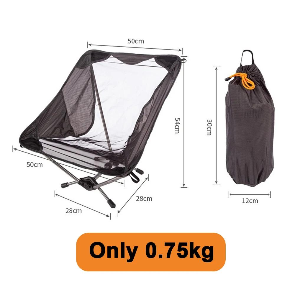 Chaise Pliante Ultra Légère pour Canoë, Camping, Randonnée - Pliable et Transportable