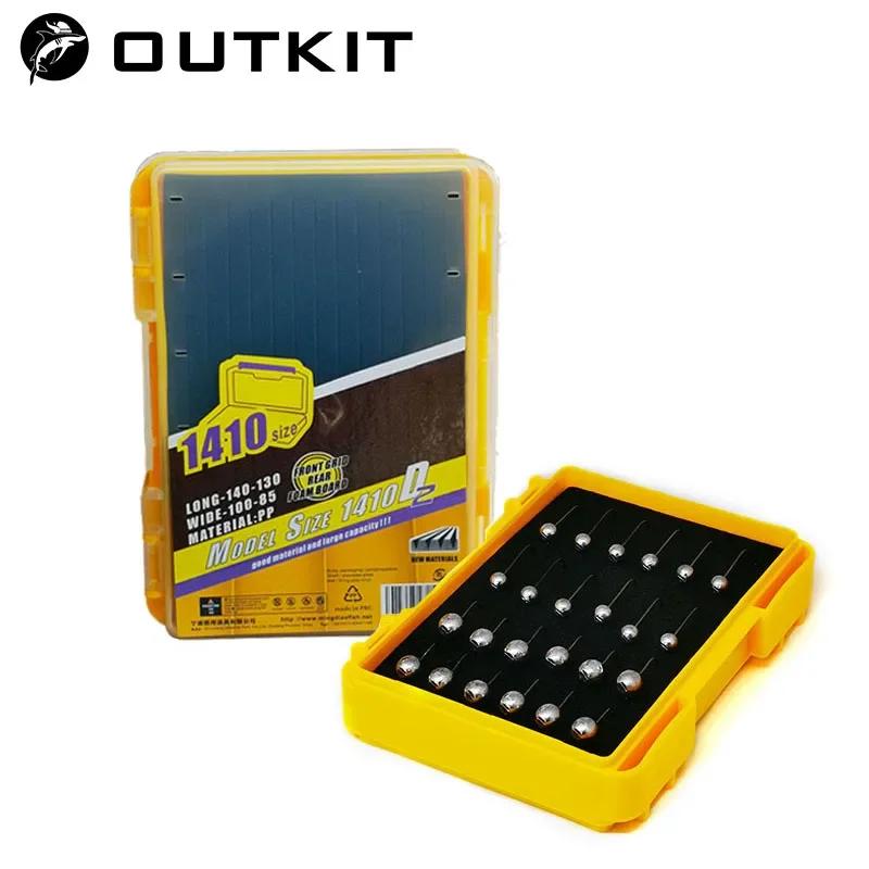 OUTKIT Double face boîtes de matériel de pêche leurre de pêche tête de gabarit boîte organisateur pê