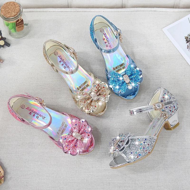 5 couleurs enfants princesse sandales enfants filles chaussures de mariage talons hauts chaussures h