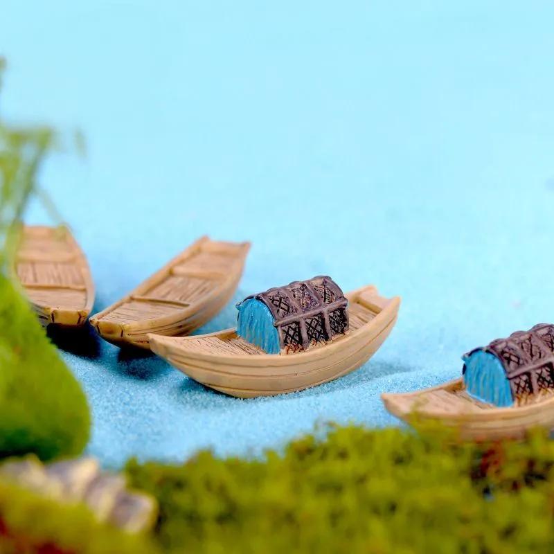 Accessoires de jardin féerique miniatures, puits d'eau de printemps, pont de bateau, ornement, Statu