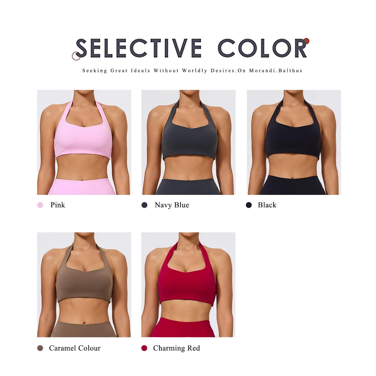 Hearuisavy Soutien-gorge de sport respirant pour femme, dos ouvert, ajouré, haut de yoga et de fitne
