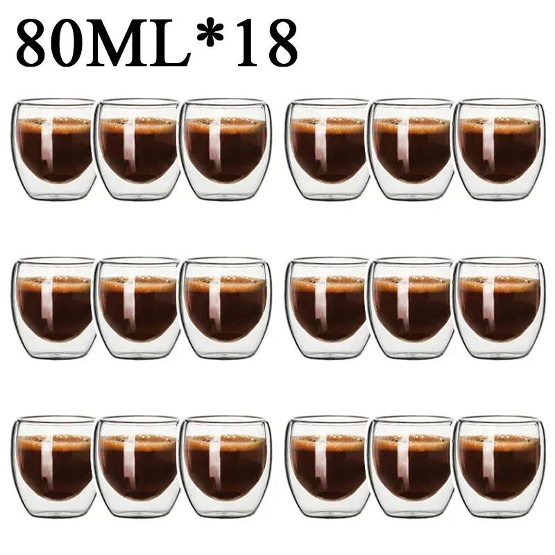 Tasse en verre Borosilicate à Double paroi, résistante à la chaleur, pour thé, lait, jus, café, eau,