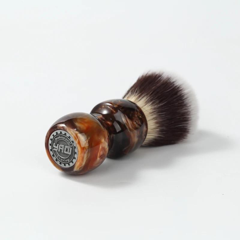 YAQI – moustaches de chat Caramel, cheveux synthétiques, brosse de rasage humide pour hommes
