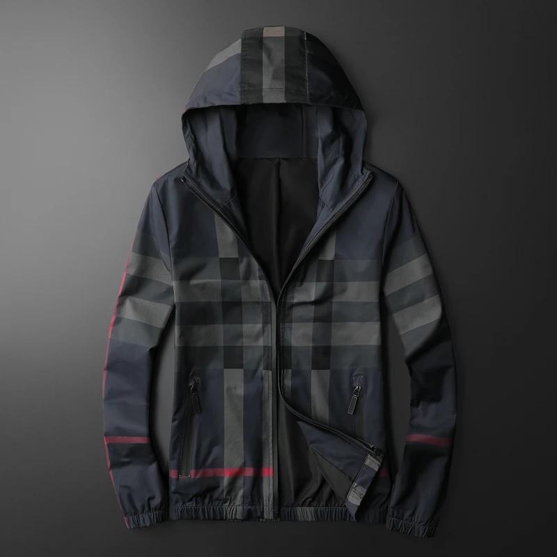 Veste rayée à la mode de style coréen, veste à capuche avec fermeture éclair de haute qualité, veste