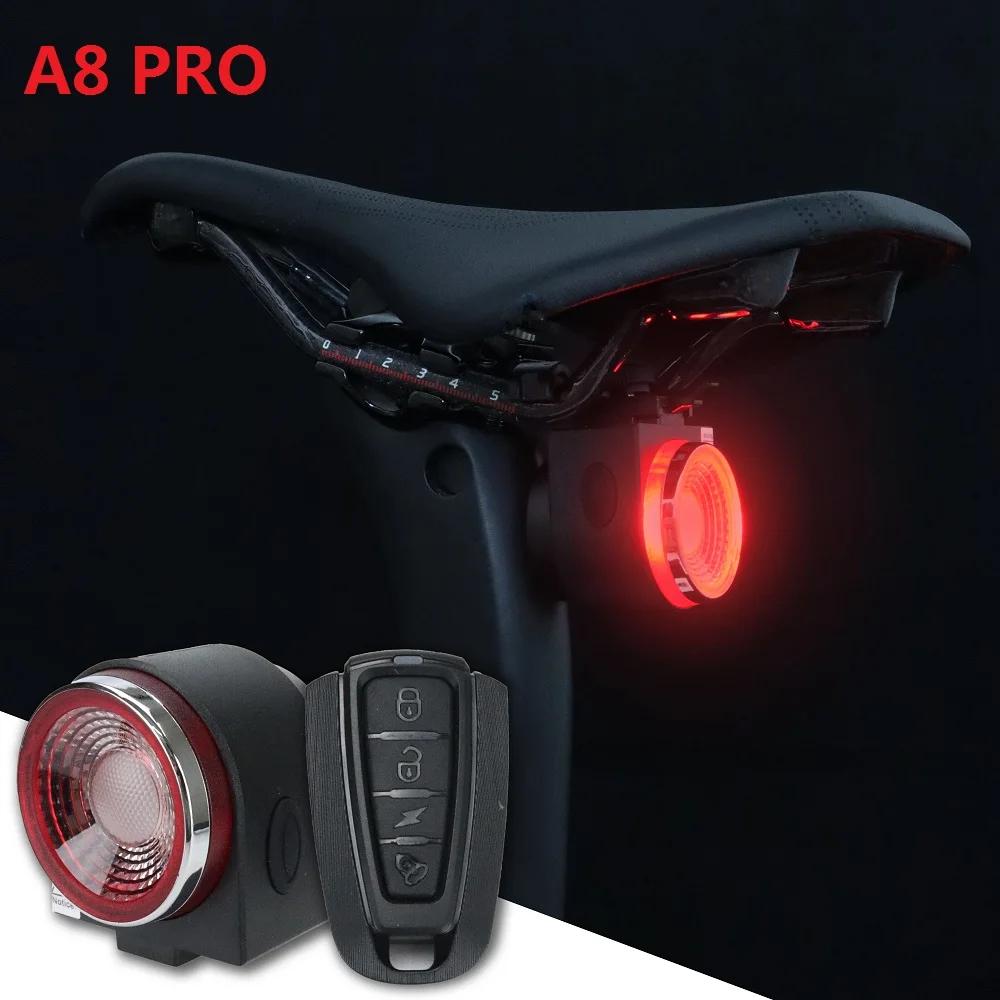Feu arrière de vélo, feu de freinage, alarme anti-cambriolage, appel à distance, contrôle sans fil, 
