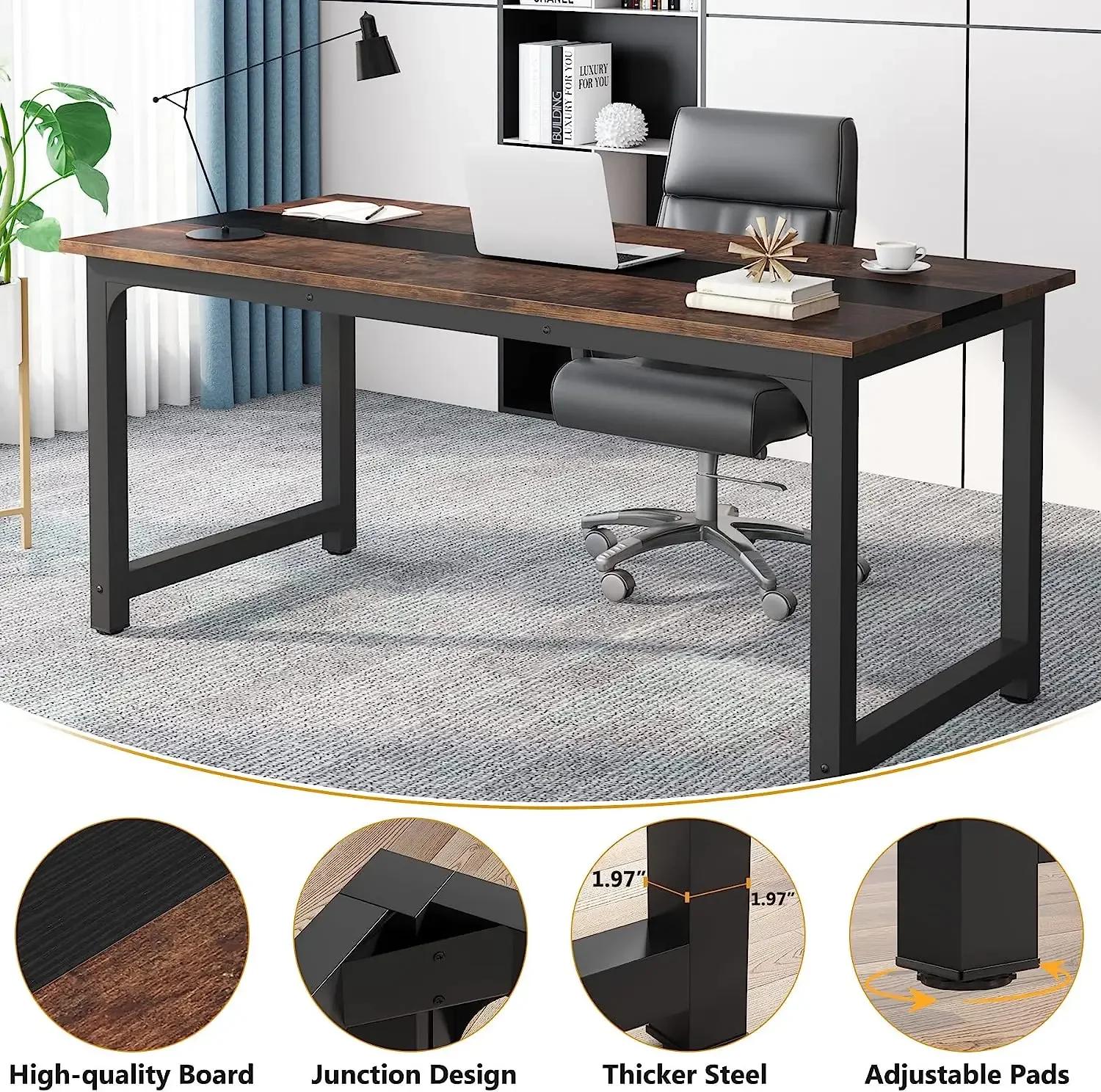 Tribesigns bureau d'ordinateur moderne grand bureau Table d'ordinateur bureau d'étude poste de trava