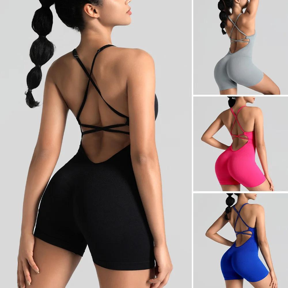 Ensembles de Yoga, combinaisons de gymnastique pour femmes, salopette de sport, vêtements actifs, vê