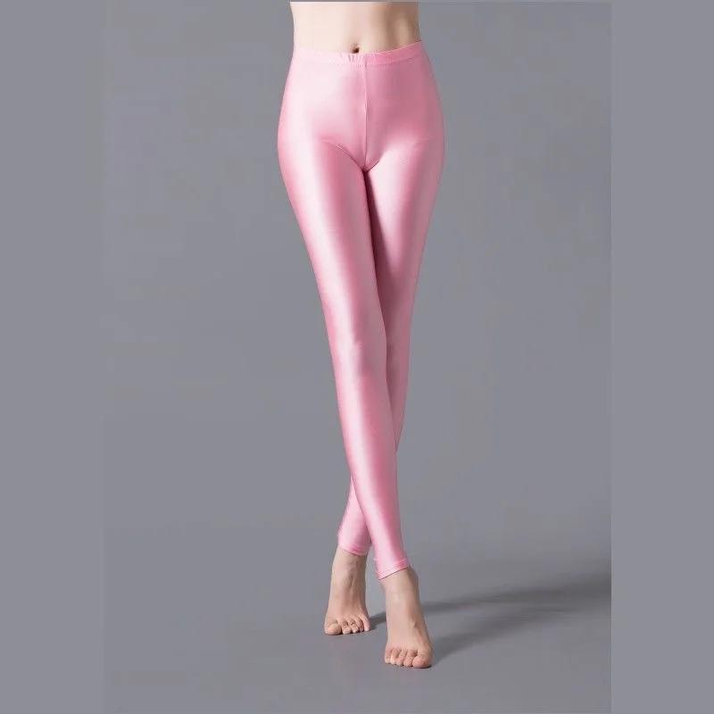 Leggings moulants à haute élasticité, pantalon crayon, grande taille, pantalon de Yoga brillant pour