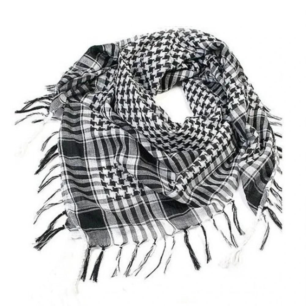 Écharpe Hijab à carreaux légère pour hommes et femmes, foulard arabe du désert, foulard tactique dou