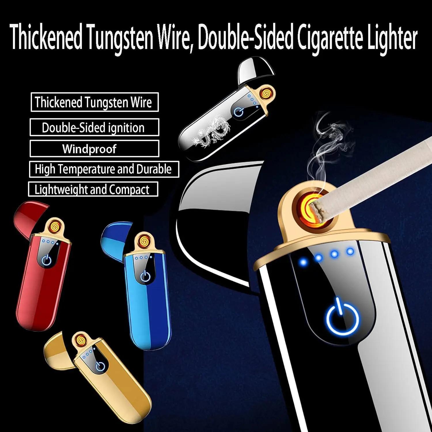 Briquet électronique intelligent avec indicateur de puissance, aste par USB, compatible avec Touch V