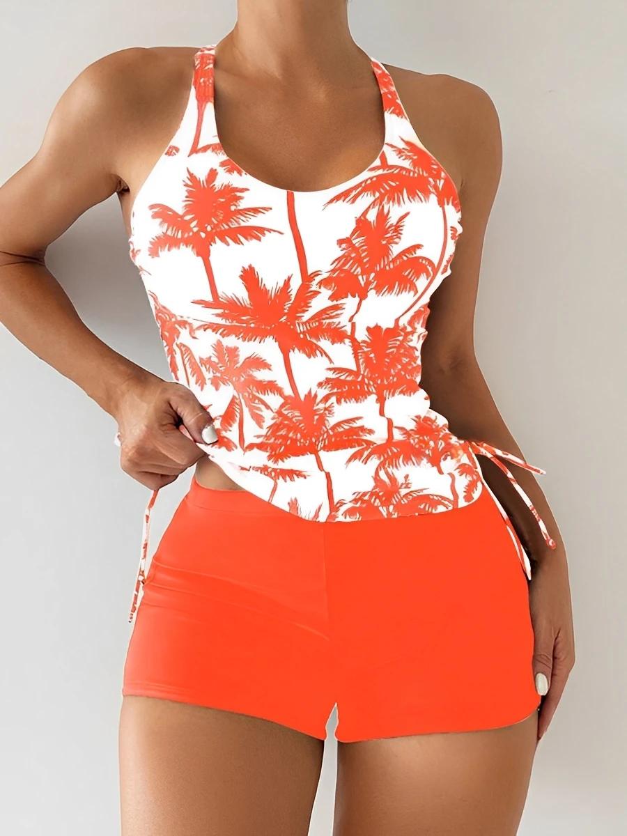 Maillot de bain deux pièces tankini imprimé pour femme 2026 – Tenue de plage XXL