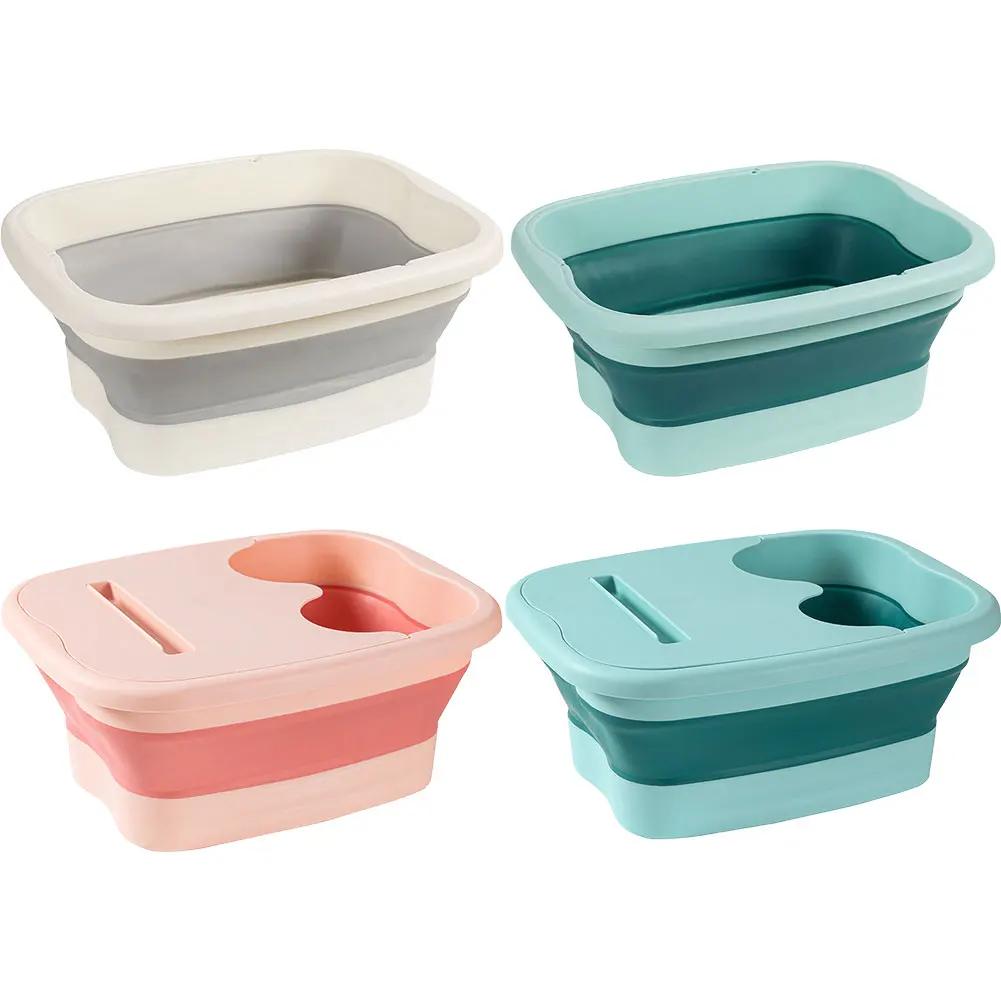 Bain de pieds portable pour massage, facile à prendre, baignoire de trempage des pieds, bassin plian