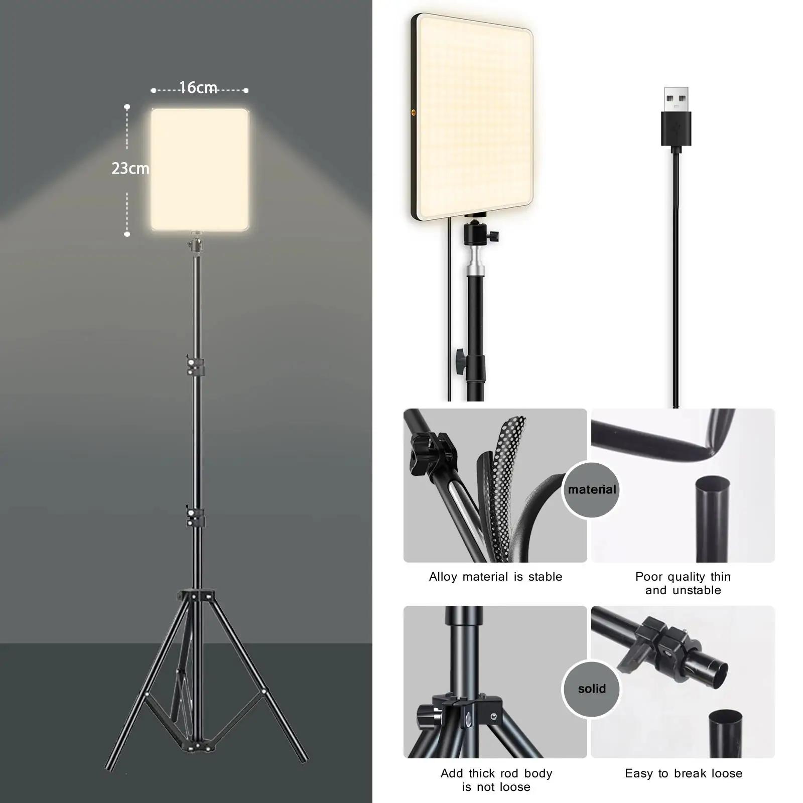 LED lumières vidéo conférence photographie éclairage Selfie lumière Photo Studio lampe avec trépied 