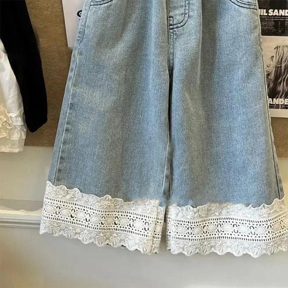 Bear Leader – jean bleu d'été pour filles de 2 à 7 ans, vêtements simples pour enfants, édition coré