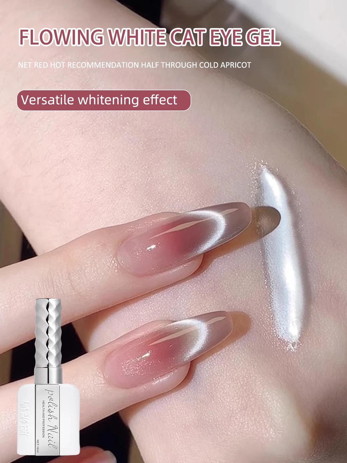 15ml nouveau flux amélioré lumière oeil de chat blanc galvanoplastie miroir perles de verre poudre m