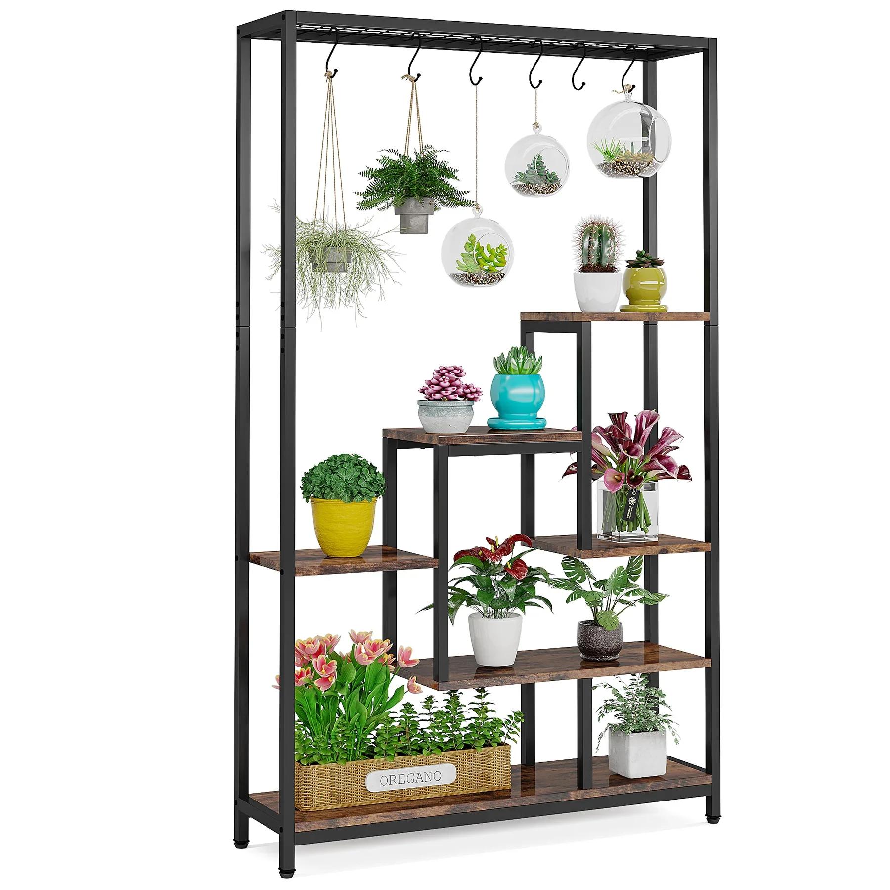 Tribesigns Support pour plantes d'intérieur à 5 niveaux de hauteur, grande étagère pour plantes en m
