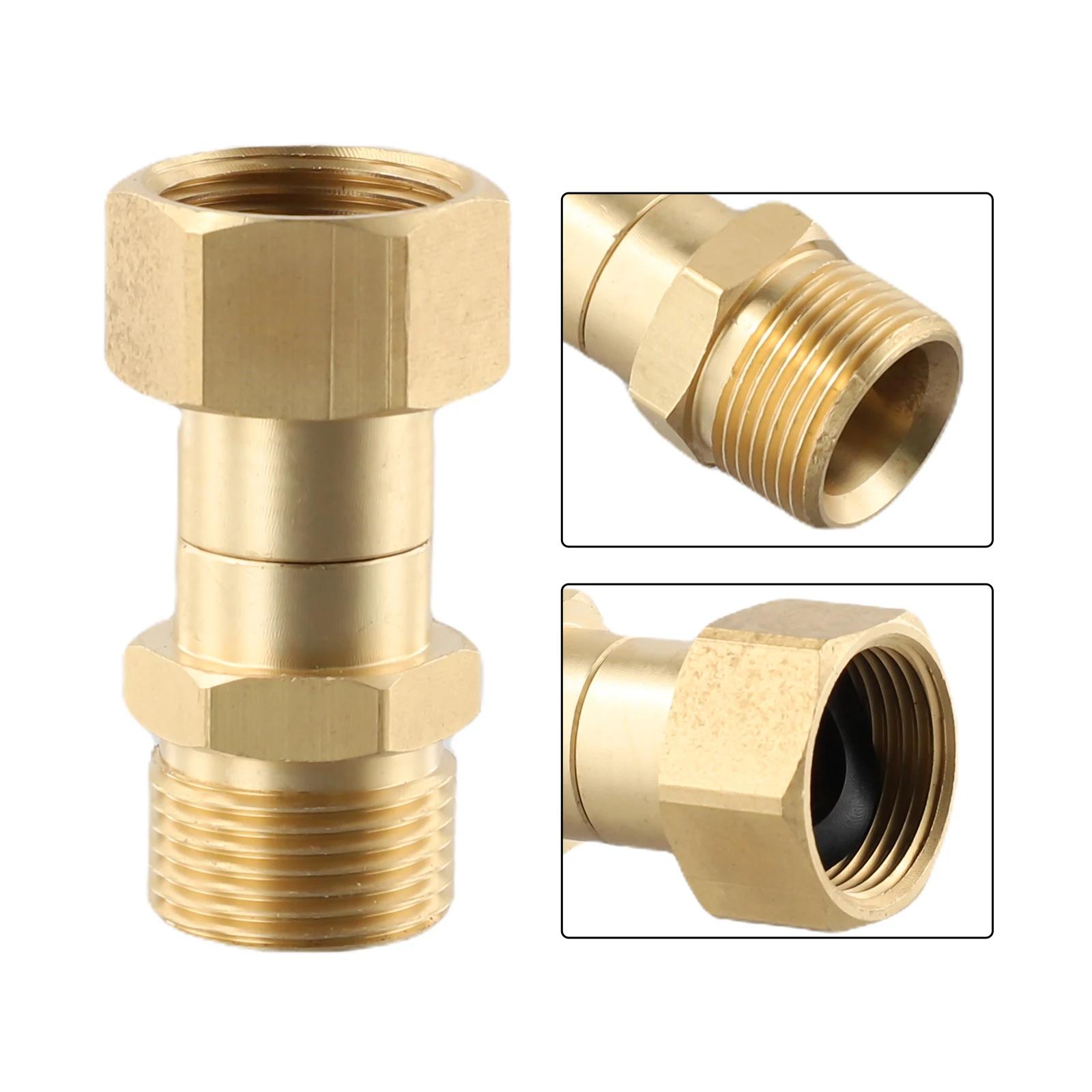 1x rondelle haute pression en laiton raccord à Joint pivotant M22 14mm filetage Rotation tuyau netto