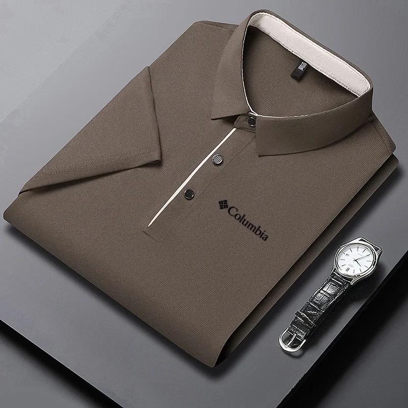 Polo imprimé de luxe pour homme, haut de gamme, décontracté et confortable, idéal pour le golf, coll