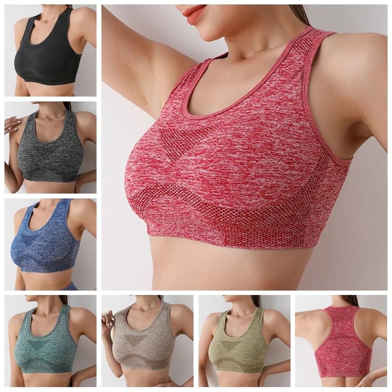 Soutien-gorge sport femme yoga haut gilet antichoc séchage rapide gym fitness sans couture