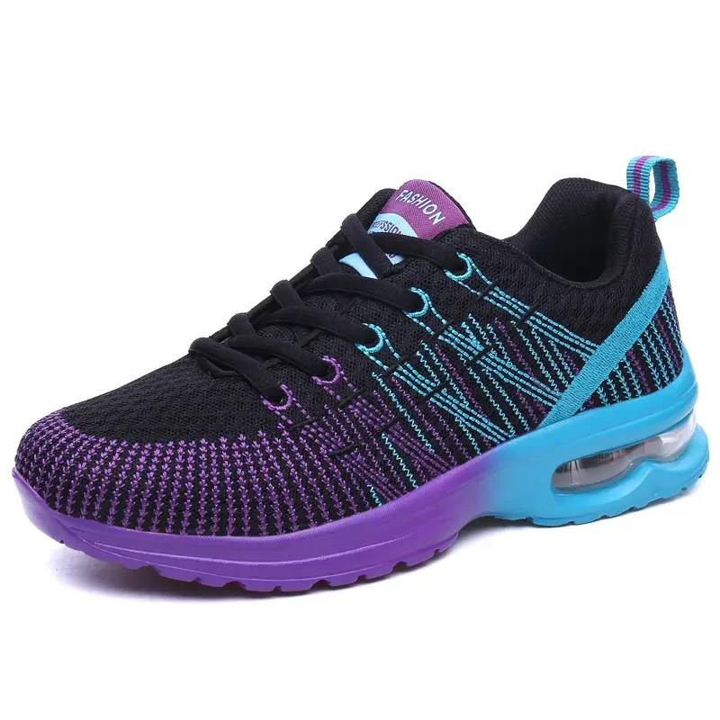 Baskets à plateforme respirantes femmes - Chaussures de sport décontractées confortables pour marche et course