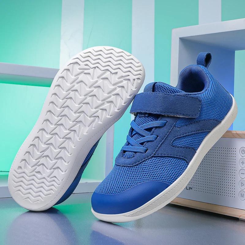 Chaussures pieds nus minimalistes pour petits/grands enfants + chute zéro pour enfants + baskets lar