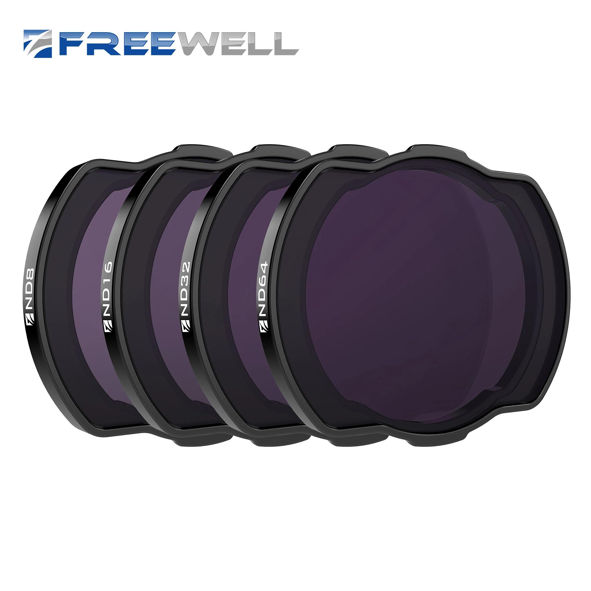 Freewell Standard Day – Lot de 4 filtres ND8, ND16, ND32, ND64 compatibles avec l'unité aérienne DJI