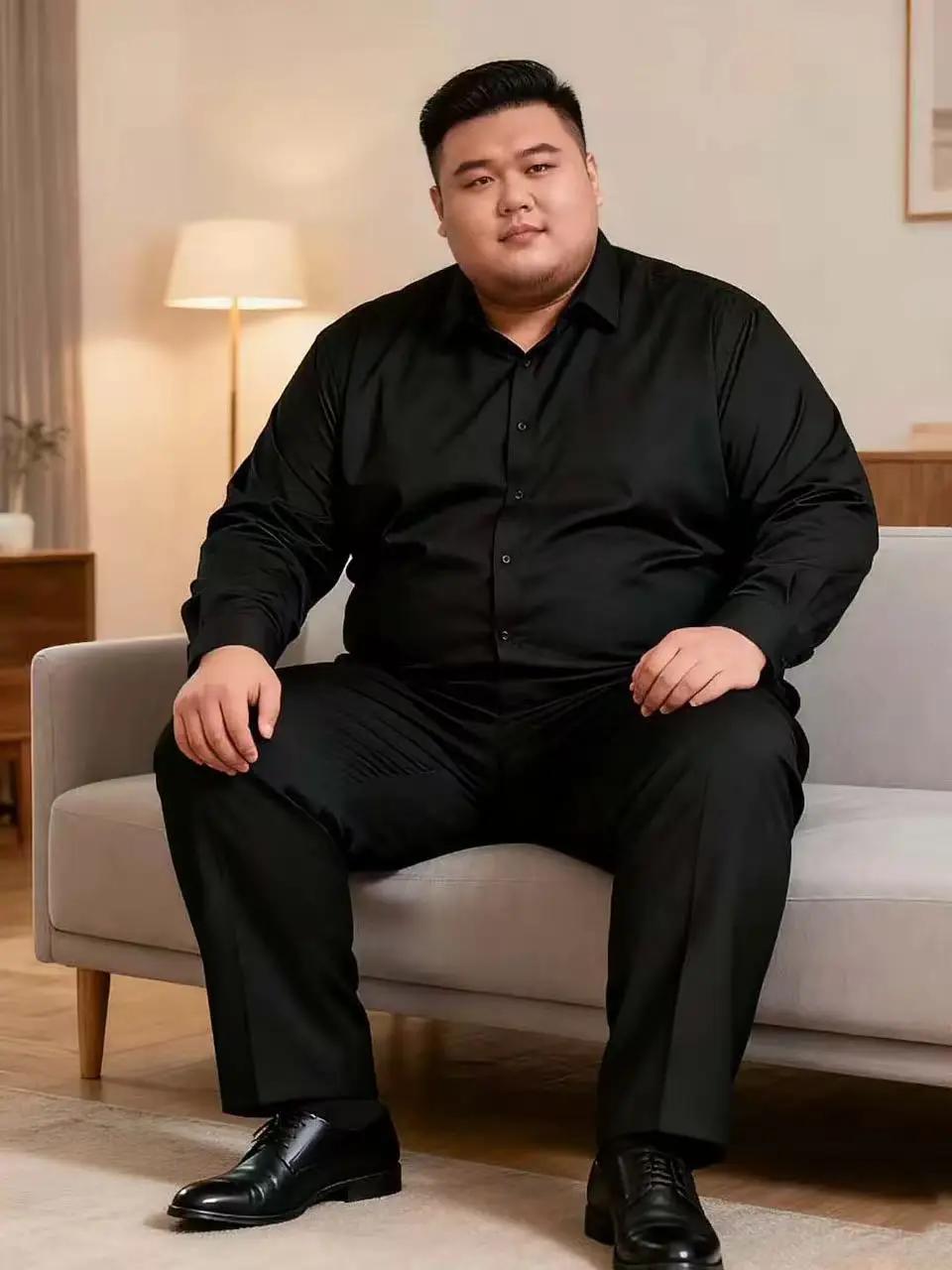 Chemises sociales pour hommes, grande taille 11XL 10XL, manches longues, chemise formelle de travail