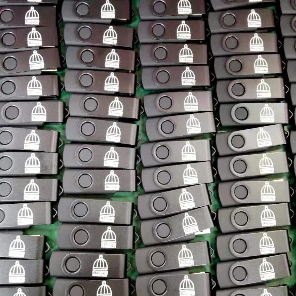 Clé USB avec Logo personnalisé offert, 100 pièces/lot, support à mémoire de 1GB 2GB 4GB 8GB 16GB 32G