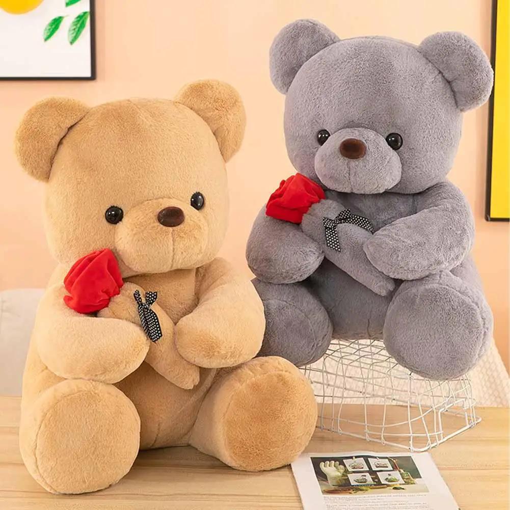 Ours en peluche Kawaii pour cadeau de saint-valentin, 25cm, Animal en peluche, poupée ours Rose, cad