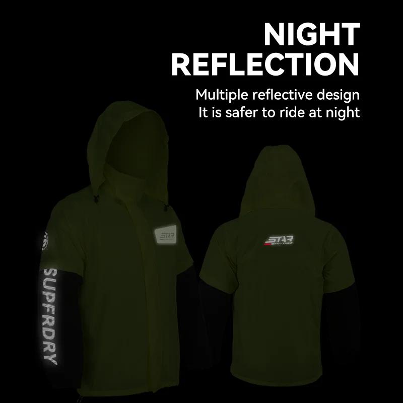 Star Field Knight-Ensemble de vêtements d'équitation de moto pour hommes et femmes, imperméable, pan