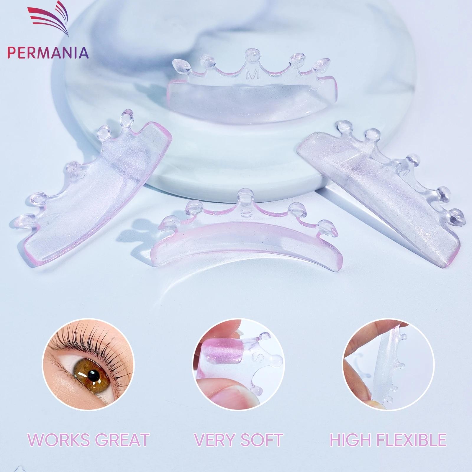PERMANIA 4PC Silicone cils Perm tampons adoucissant levage cils tige bouclier auto-adhésif 3D recour