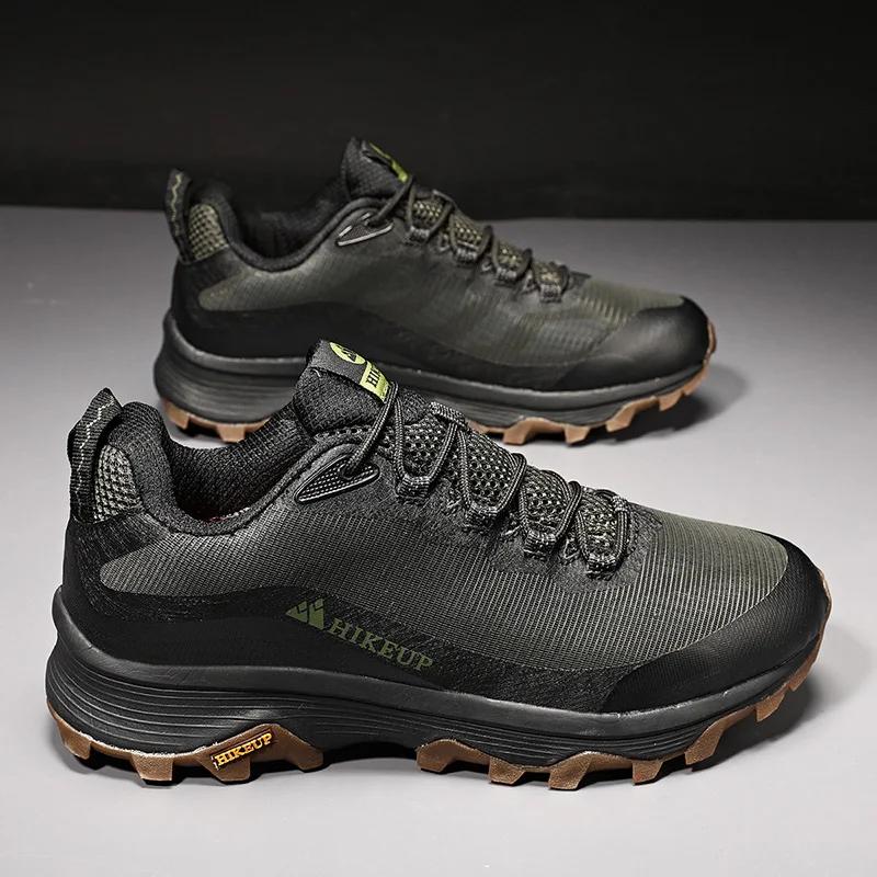 Chaussures HIKEUP antidérapantes Homme Femme - Baskets randonnée trekking confortables - Sécurité camping extérieur