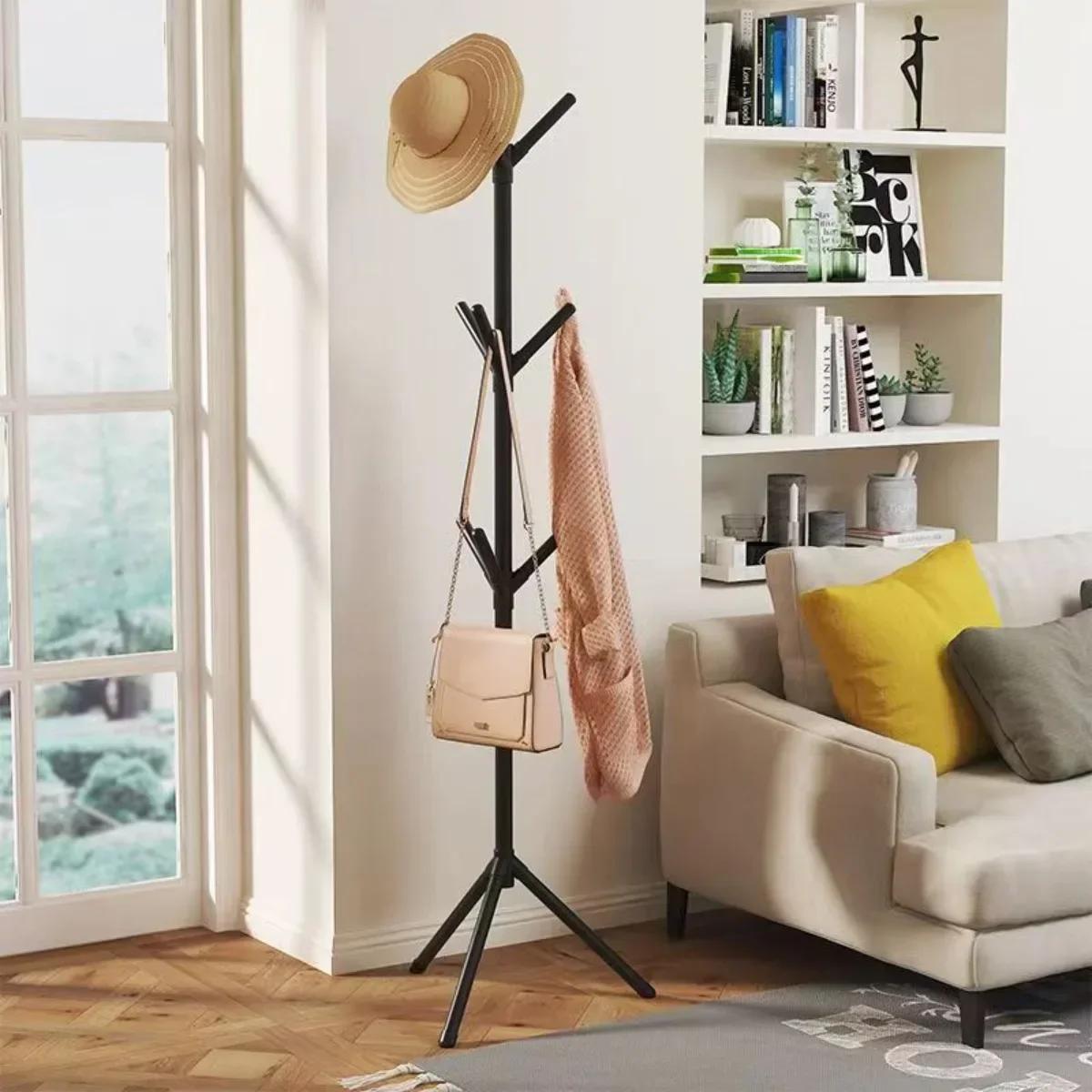 Porte-vêtements et chapeaux de chambre à coucher Vertical, crochet pour manteau du sol au sol, suppo