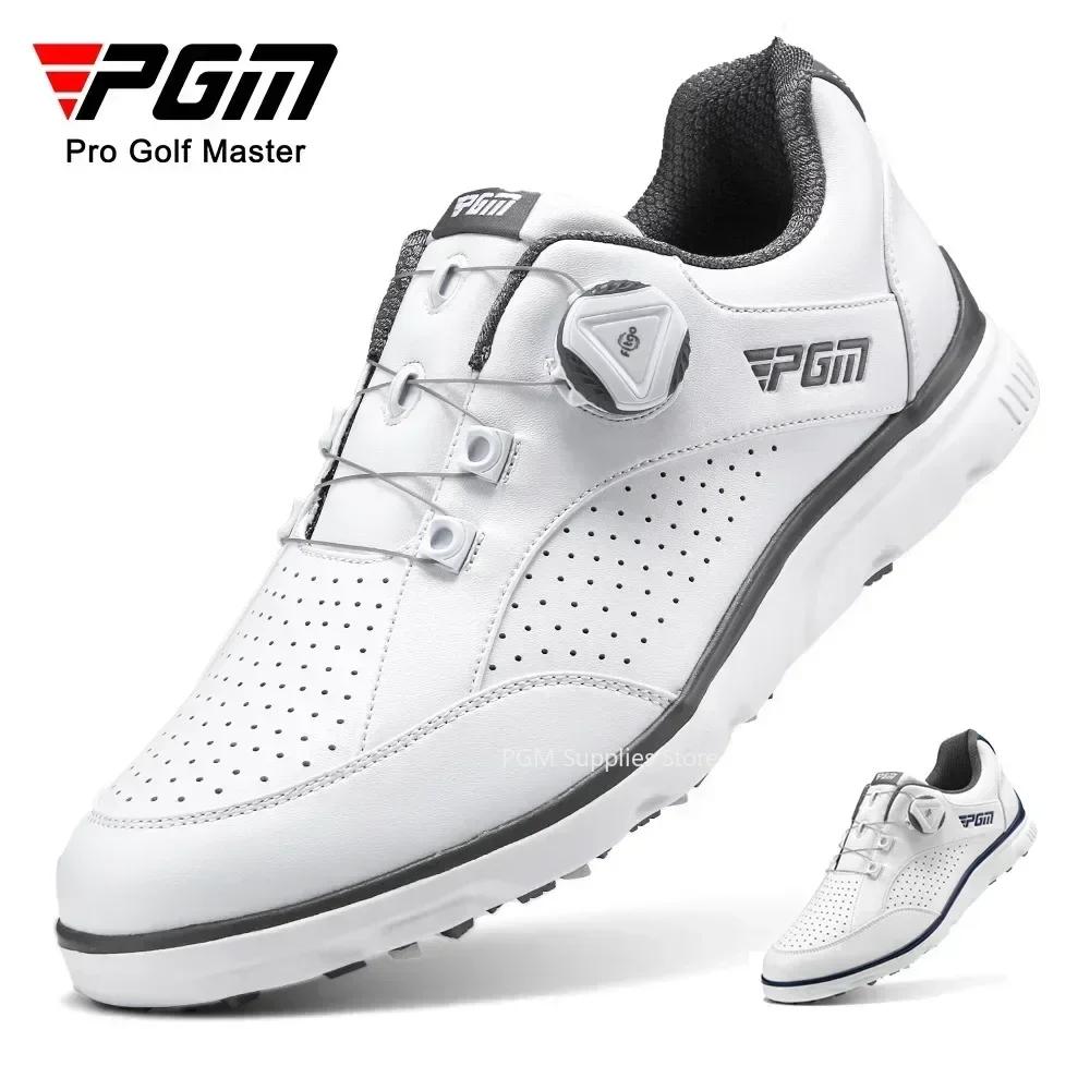 Chaussures golf PGM hommes lacets anti-dérapant imperméable baskets sport XZ245