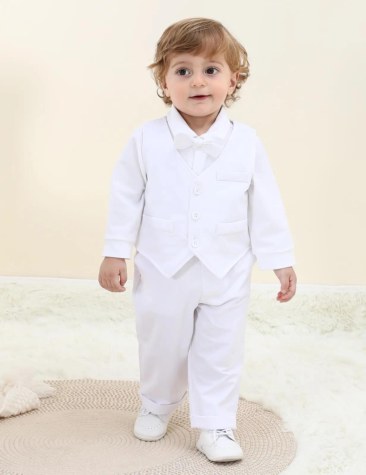 Costume pour bébé garçon, tenue formelle pour bébé, tenue de mariage, 1er anniversaire, body pour no