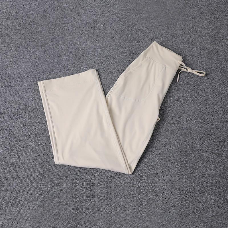 Pantalon de Yoga ample taille haute pour femmes, haute qualité, jambes droites, respectueux de la pe