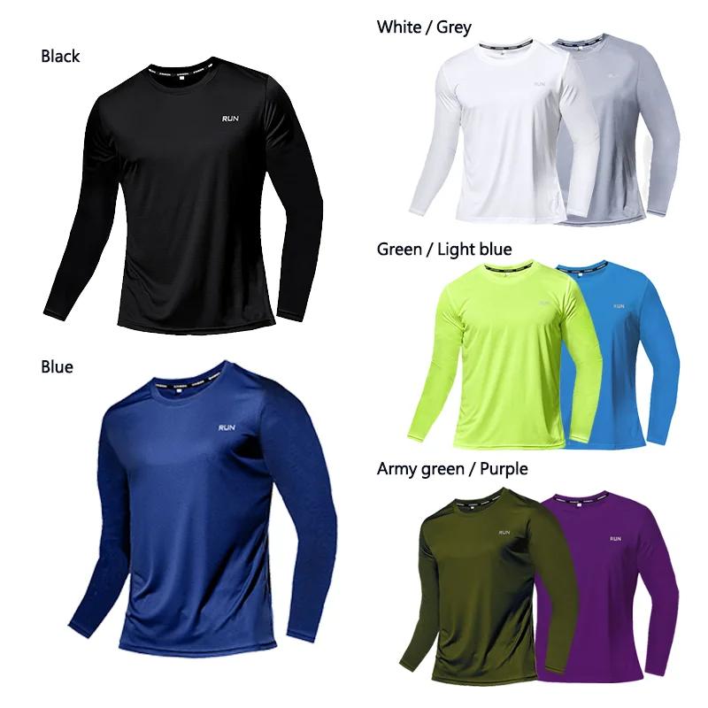 T-shirt sport manches longues homme course fitness séchage rapide respirant anti-transpiration 2023