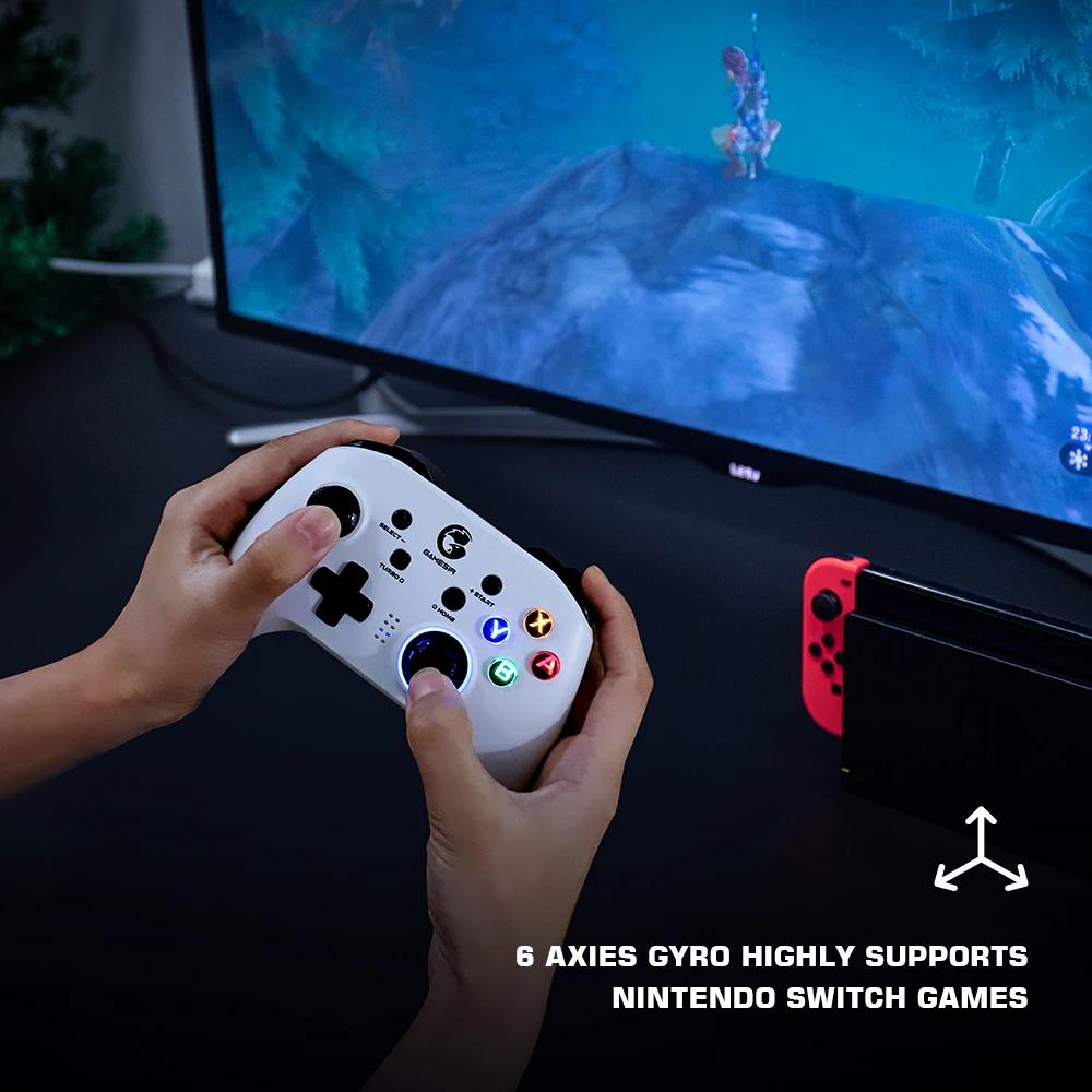GameSir T4 Pro Version blanche contrôleur de jeu Bluetooth manette de jeu sans fil 2.4G pour Nintend
