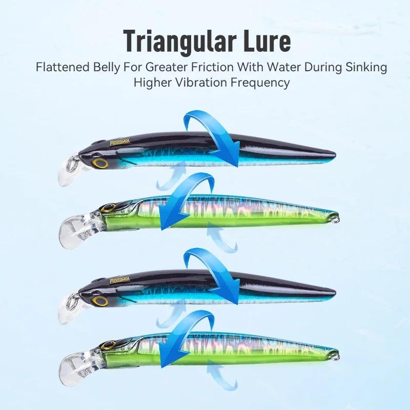 Kingdom Kingart coulant méné leurres de pêche 6g 9g 14g 18.6g Jerkbaits Wobblers d'action réalis