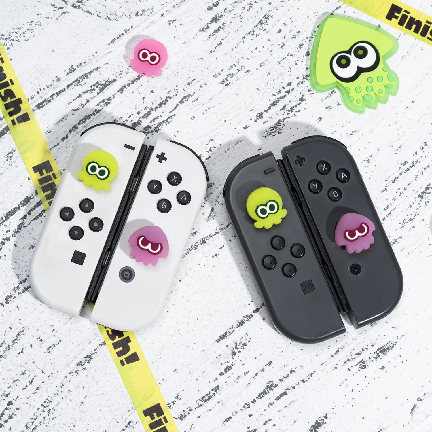 Couvercle de Joystick souple en Silicone coloré poulpe calmar pour Nintendo Switch Oled NS Lite Joy-