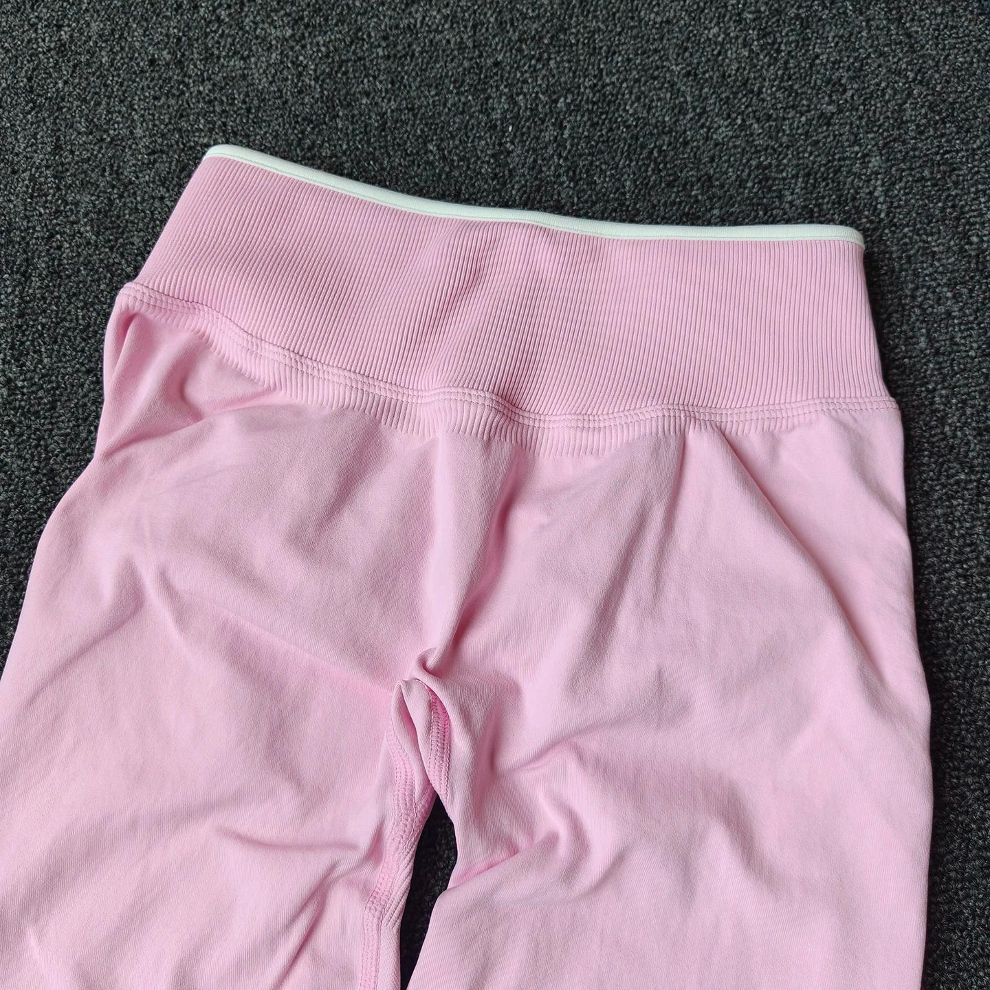 Leggings de Fitness pour femmes, taille haute, pantalons de Yoga sans couture, froissés, butin, pêch