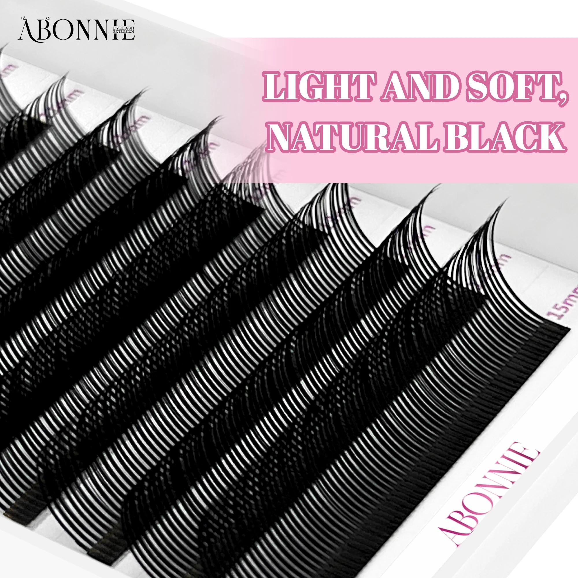 Abonnie Angel Lashes – Extensions de cils individuels pré-faits en forme de fleur 5D, cils effilés p