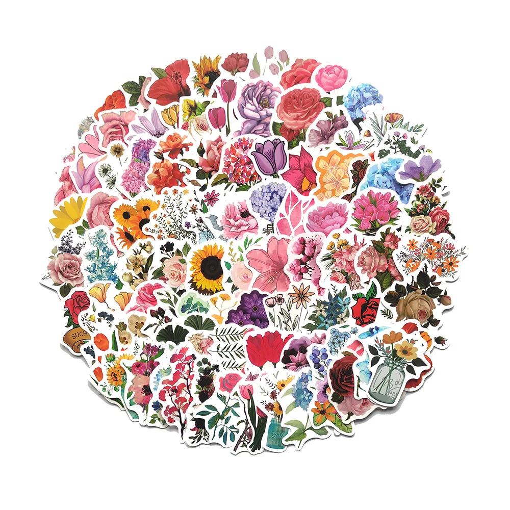 10/30/50/100 pièces fleurs autocollants ordinateur portable vélo guitare planche à roulettes autocol