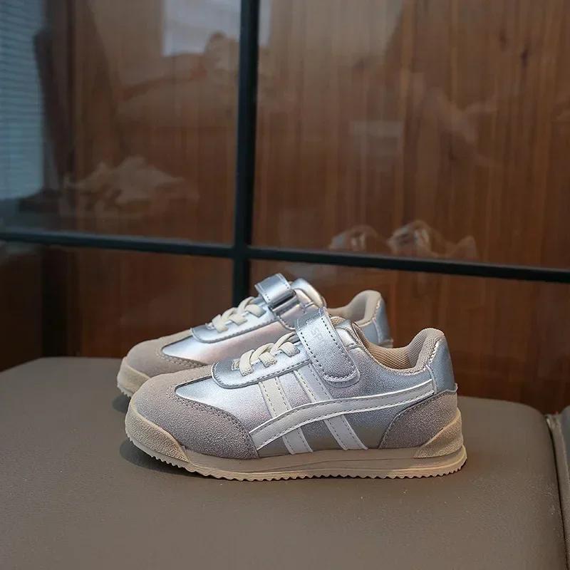Chaussures de sport coordonnantes pour enfants, chaussures plates optiques à l'offre elles souples, 