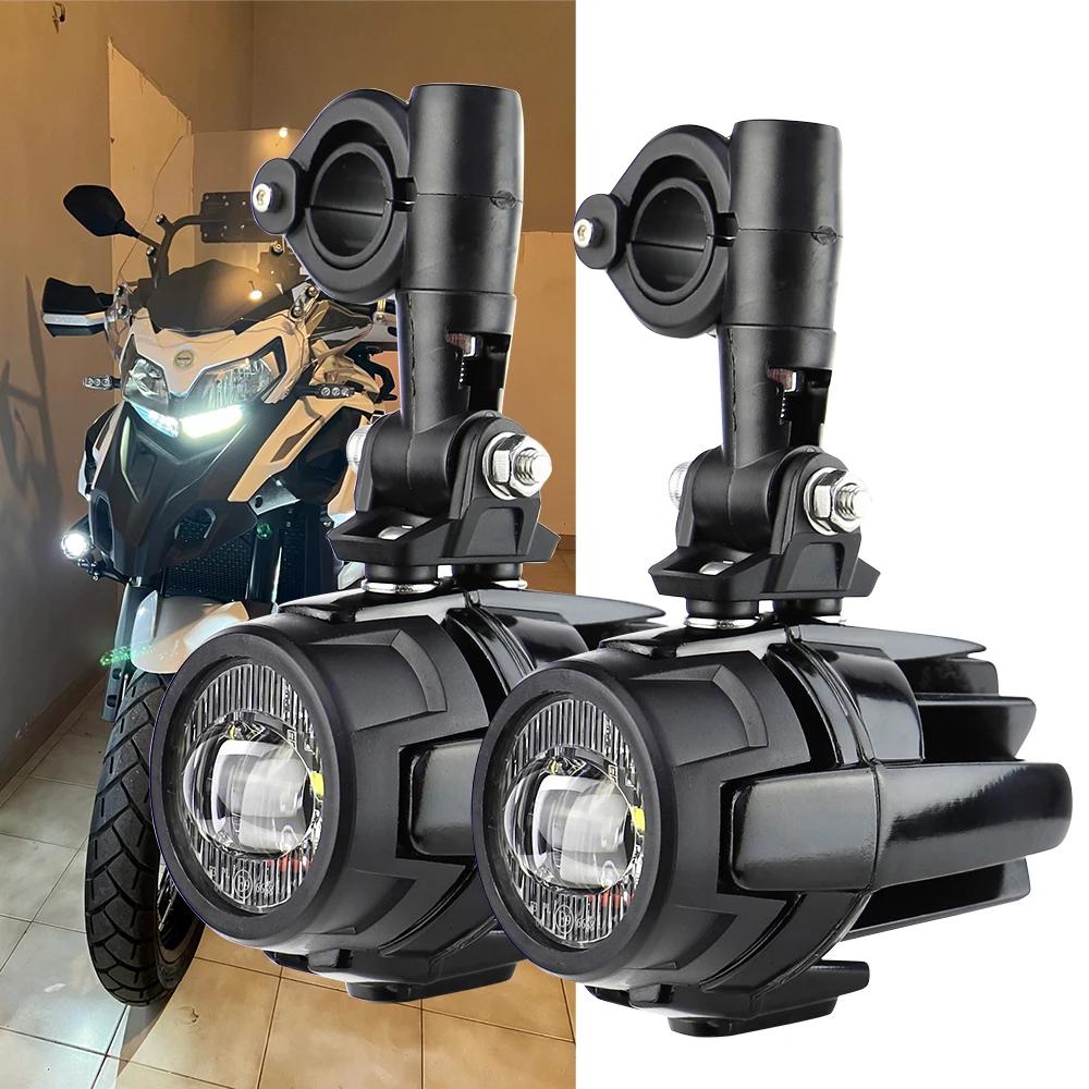 Feux auxiliaires LED antibrouillard pour moto universelle R1200GS F800GS K1600, 40W 6000K