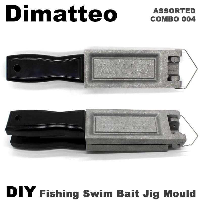 Dimatteo-Moule de tête de gabarit d'appât de natation bricolage, combo assressenti, 4 cavités, 1oz, 
