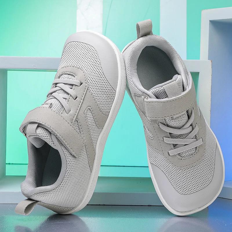 Chaussures pieds nus minimalistes pour petits/grands enfants + chute zéro pour enfants + baskets lar