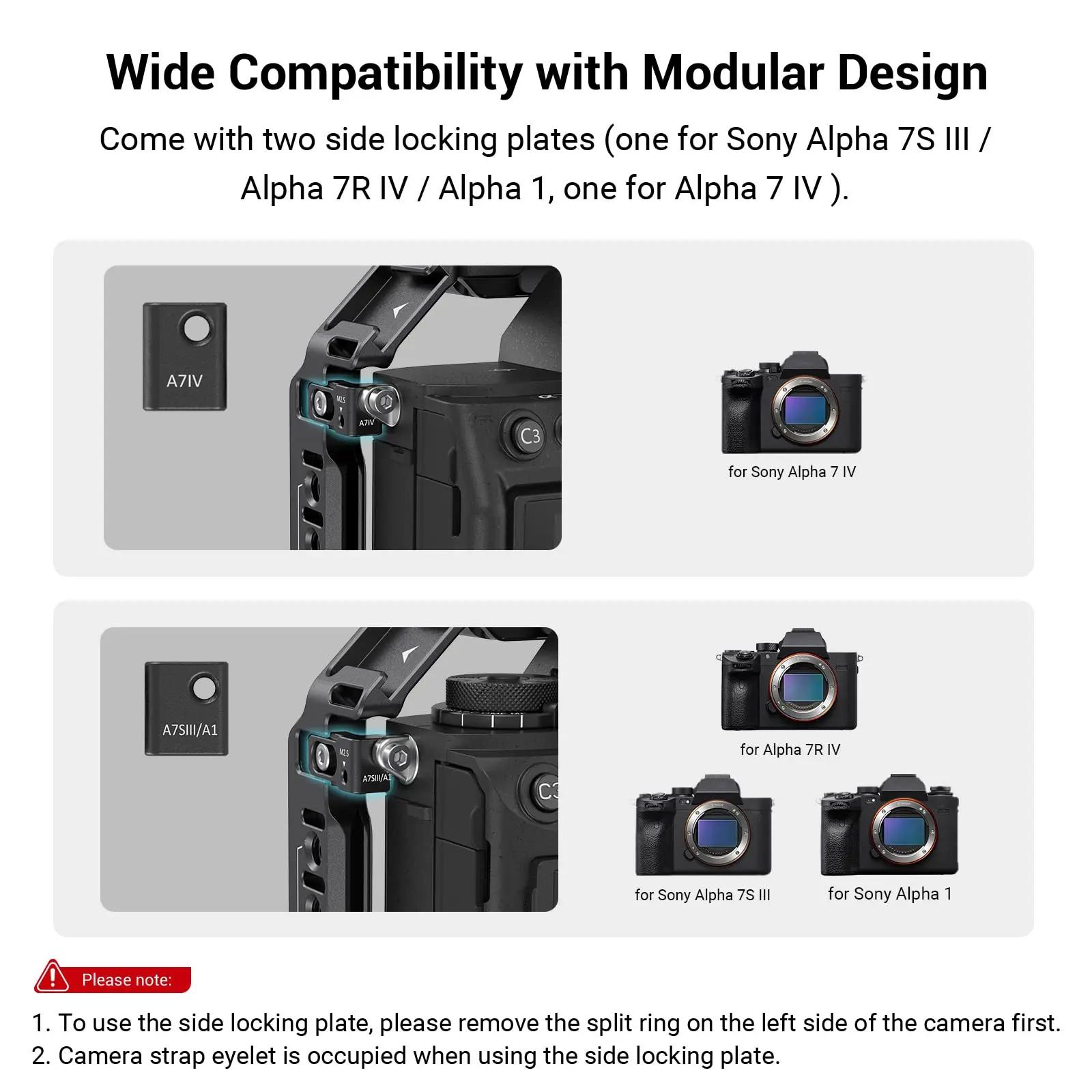 SmallRig Alpha7 V Cage Kit pour Sony A7 IV A7m4 Caméra Cage Rig pour Sony Alpha 7 V/7R V/7 IV/7S III