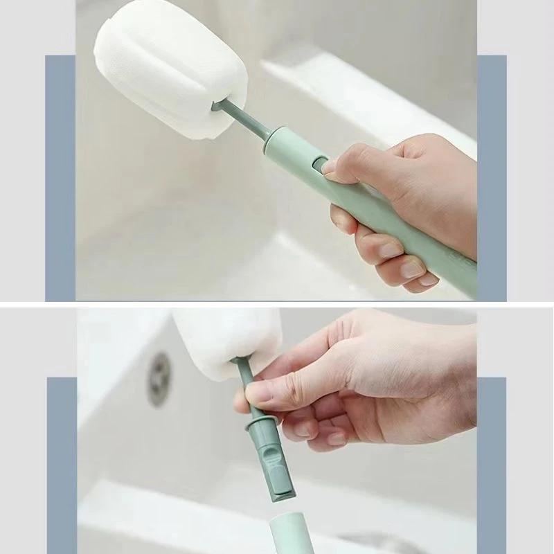 Brosse à biberon, Rotation à 360 degrés, sucette pour bébé, ensemble de brosses de nettoyage de mame