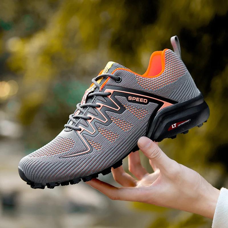 Chaussures de trail running hommes - Baskets antidérapantes légères pour randonnée sportive